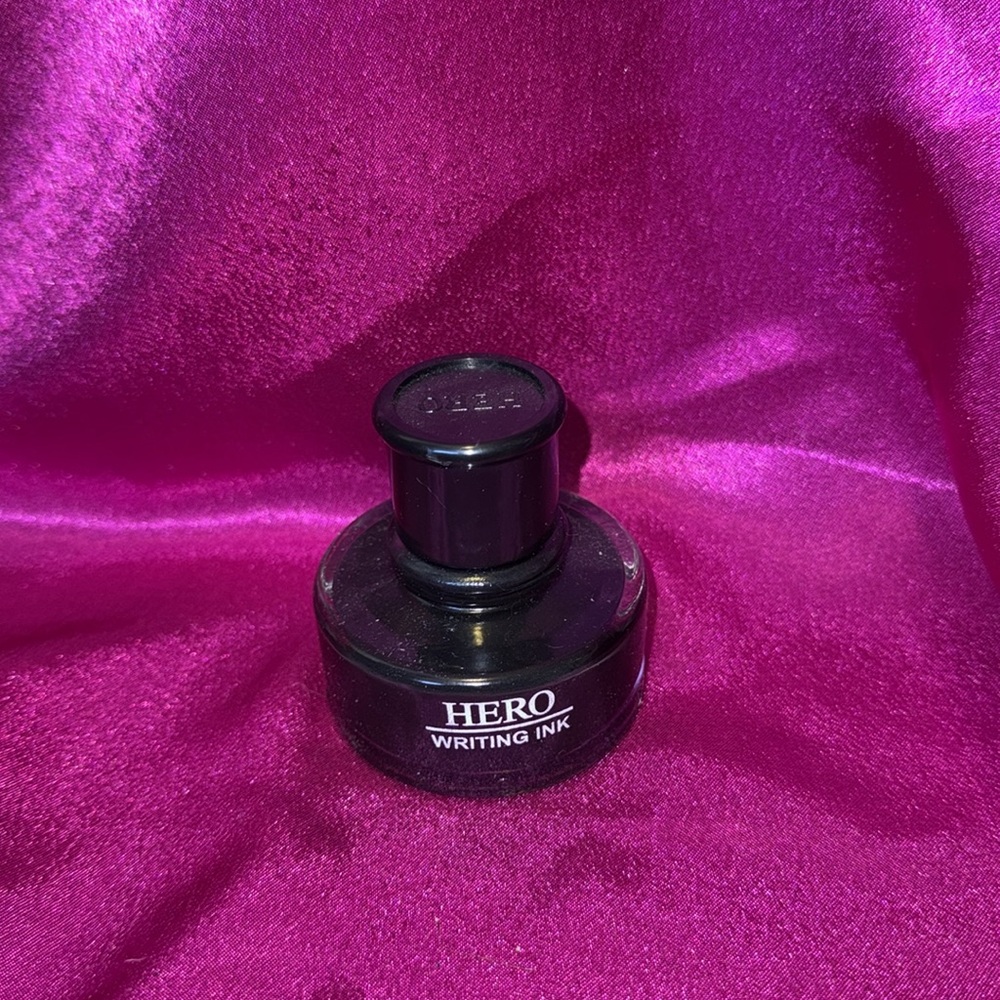 Calligraphy ink. NEW (cat attacked box) ink. Brilliant colour, glass bottle
